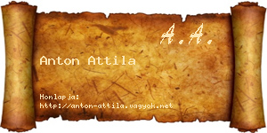 Anton Attila névjegykártya
