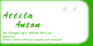 attila anton business card